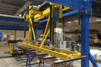 Sistema trasporto reti mediante magneti permanenti